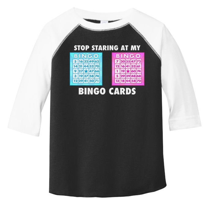 Funny Bingo Queen Stop Staring At My Bingo Cards Toddler Fine Jersey T-Shirt