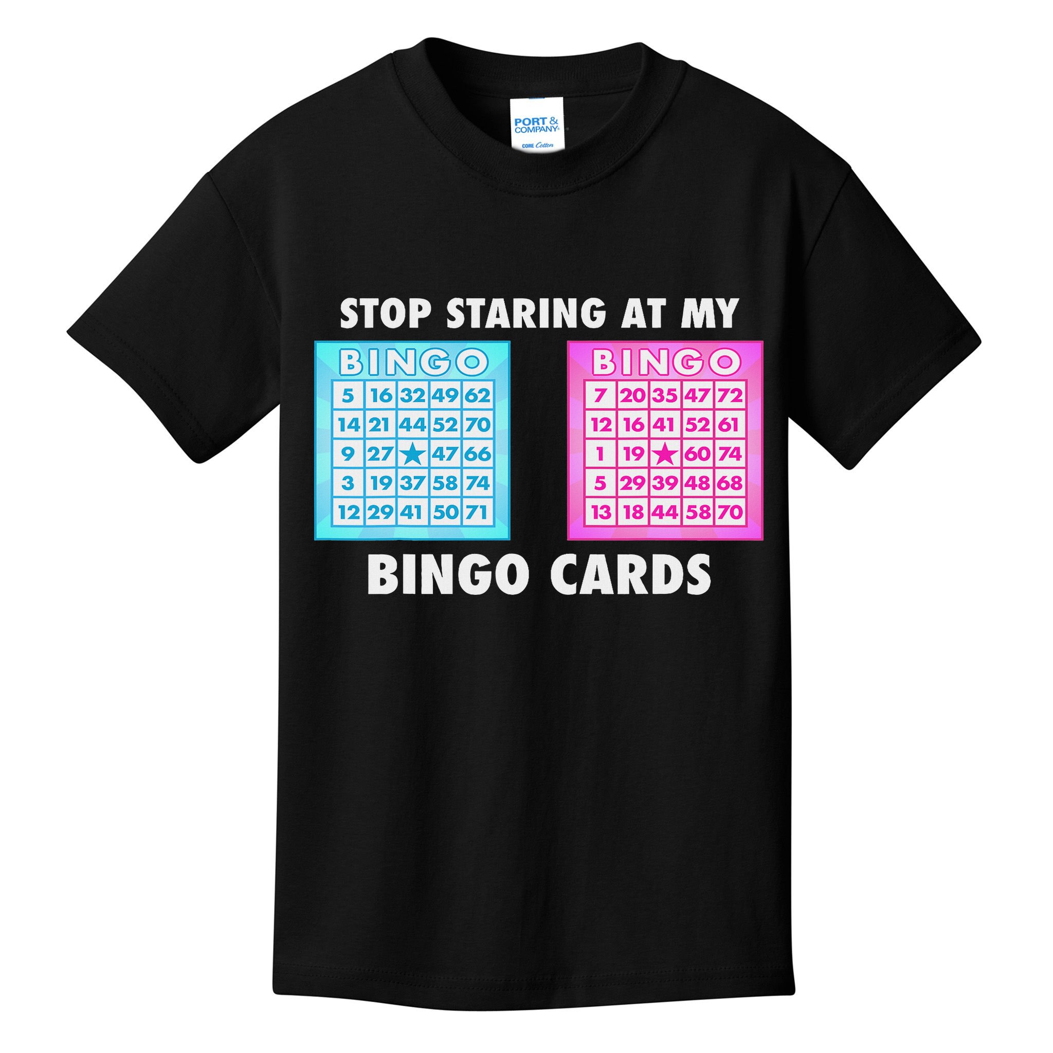 Funny Bingo Queen Stop Staring At My Bingo Cards Kids T-Shirt