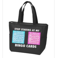 Funny Bingo Queen Stop Staring At My Bingo Cards Zip Tote Bag
