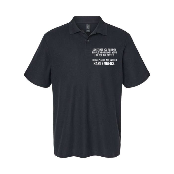 Funny Bartender Quote Softstyle Adult Sport Polo