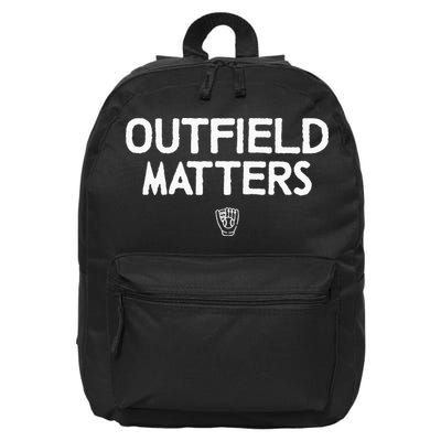 Funny Baseball Quote Outfield Matters Outfielders 16 in Basic Backpack