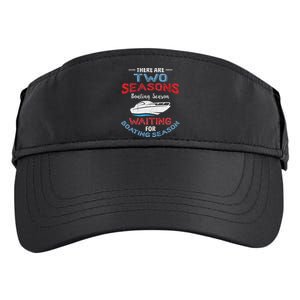 Funny Boating Quote Two Seasons Of Boating Adult Drive Performance Visor