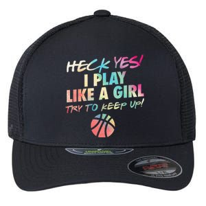 Funny Basketball Quote Gift Idea Teen Girls Cute Colors Flexfit Unipanel Trucker Cap