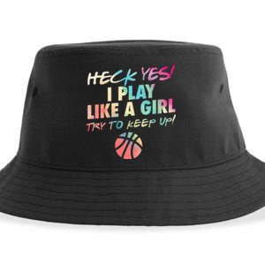 Funny Basketball Quote Gift Idea Teen Girls Cute Colors Sustainable Bucket Hat