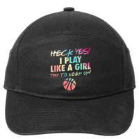 Funny Basketball Quote Gift Idea Teen Girls Cute Colors 7-Panel Snapback Hat