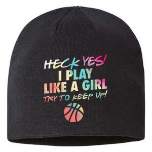 Funny Basketball Quote Gift Idea Teen Girls Cute Colors Sustainable Beanie