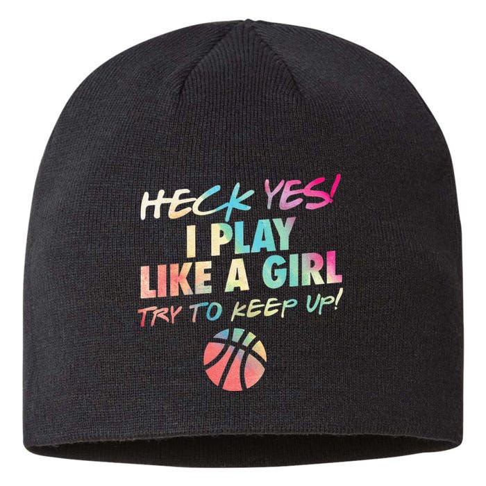 Funny Basketball Quote Gift Idea Teen Girls Cute Colors Sustainable Beanie