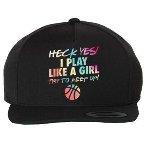 Funny Basketball Quote Gift Idea Teen Girls Cute Colors Wool Snapback Cap