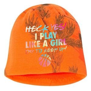 Funny Basketball Quote Gift Idea Teen Girls Cute Colors Kati - Camo Knit Beanie