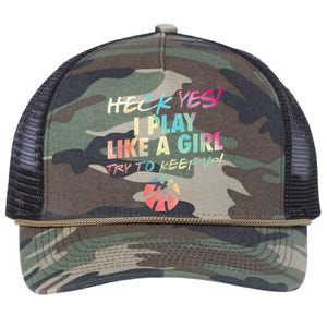 Funny Basketball Quote Gift Idea Teen Girls Cute Colors Retro Rope Trucker Hat Cap