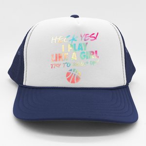 Funny Basketball Quote Gift Idea Teen Girls Cute Colors Trucker Hat