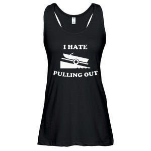 Funny Boating Quote I Hate Pulling Out For Boat Captain Ladies Essential Flowy Tank