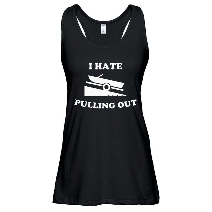 Funny Boating Quote I Hate Pulling Out For Boat Captain Ladies Essential Flowy Tank