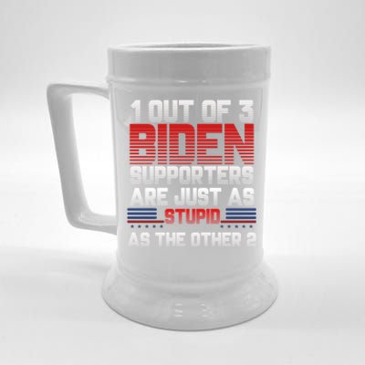 Funny Biden Quote 1 Out Of 3 Biden Supporters Biden Gift Beer Stein