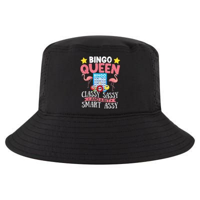 Funny Bingo Queen Bingo Flamingo Mothers Day Cool Comfort Performance Bucket Hat
