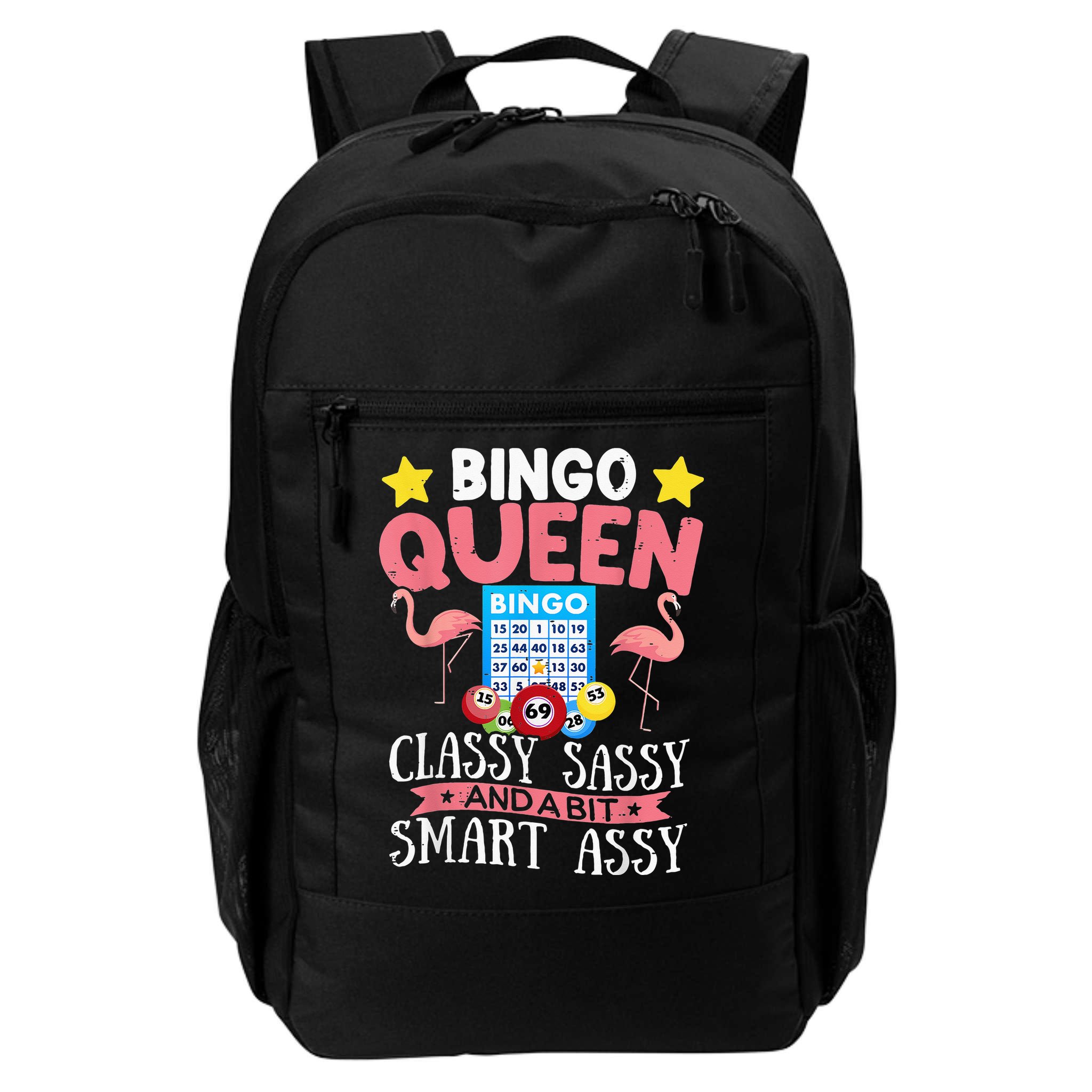 Funny Bingo Queen Bingo Flamingo Mothers Day Backpack