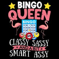 Funny Bingo Queen Bingo Flamingo Mothers Day Backpack