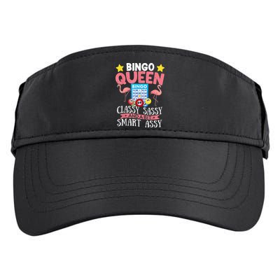 Funny Bingo Queen Bingo Flamingo Mothers Day Adult Drive Performance Visor