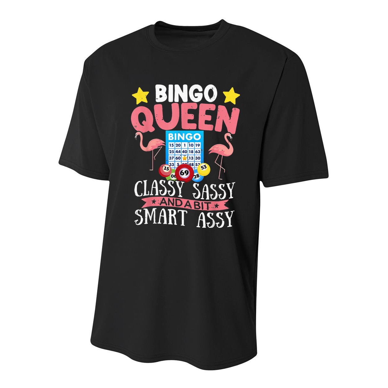 Funny Bingo Queen Bingo Flamingo Mothers Day Youth Performance Sprint T-Shirt
