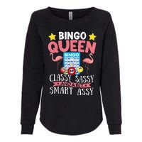 Funny Bingo Queen Bingo Flamingo Mothers Day Womens California Wash Sweatshirt