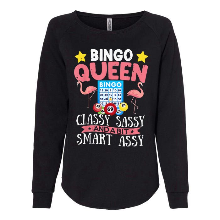 Funny Bingo Queen Bingo Flamingo Mothers Day Womens California Wash Sweatshirt