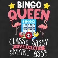 Funny Bingo Queen Bingo Flamingo Mothers Day 25L Jumbo Tote