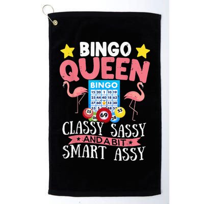Funny Bingo Queen Bingo Flamingo Mothers Day Golf Towel