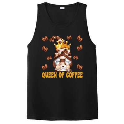 Funny Barista Queen Of Coffee Gnome And Coffee Mom Gift PosiCharge Competitor Tank