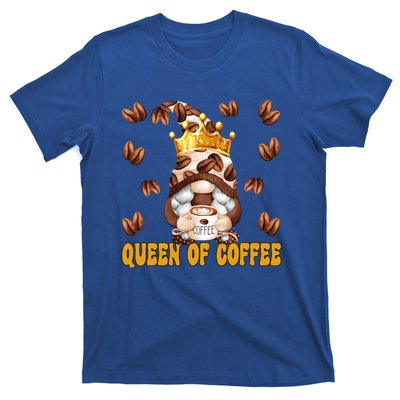 Funny Barista Queen Of Coffee Gnome And Coffee Mom Gift T-Shirt