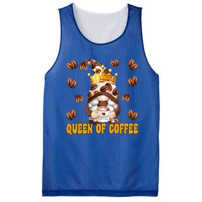 Funny Barista Queen Of Coffee Gnome And Coffee Mom Gift Mesh Reversible Basketball Jersey Tank