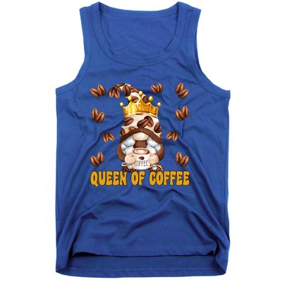 Funny Barista Queen Of Coffee Gnome And Coffee Mom Gift Tank Top