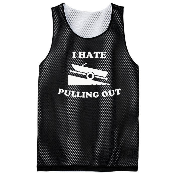 Funny Boating Quote I Hate Pulling Out For Boat Captain Mesh Reversible Basketball Jersey Tank