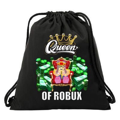 Funny Blox Queen Of ROBUX For Girl VR Gaming Or Video Gamer Drawstring Bag