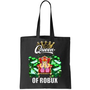 Funny Blox Queen Of ROBUX For Girl VR Gaming Or Video Gamer Tote Bag