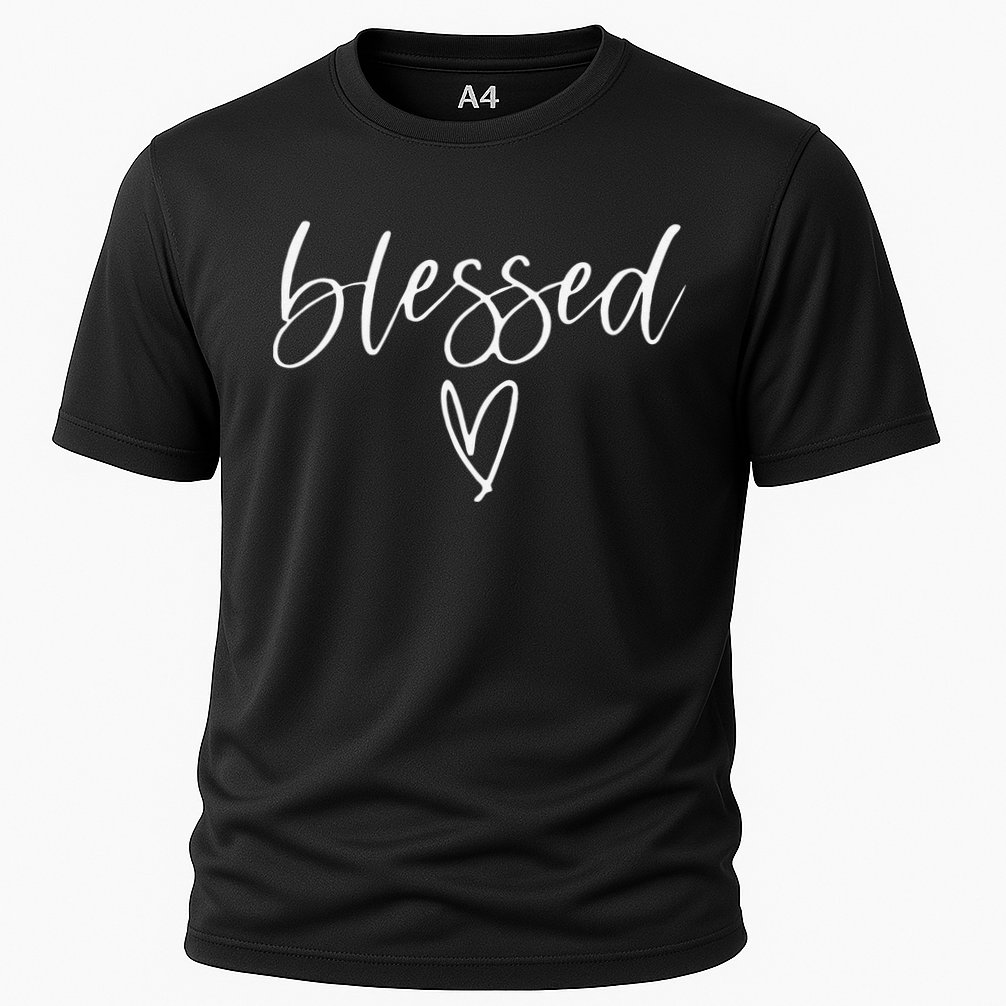 Funny Blessed Religious Faith Christian Jesus Cooling Performance Crew T-Shirt