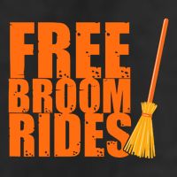 Free Broom Rides Funny Halloween 7 Panel Mesh Trucker Snapback Hat