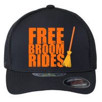 Free Broom Rides Funny Halloween Flexfit Unipanel Trucker Cap