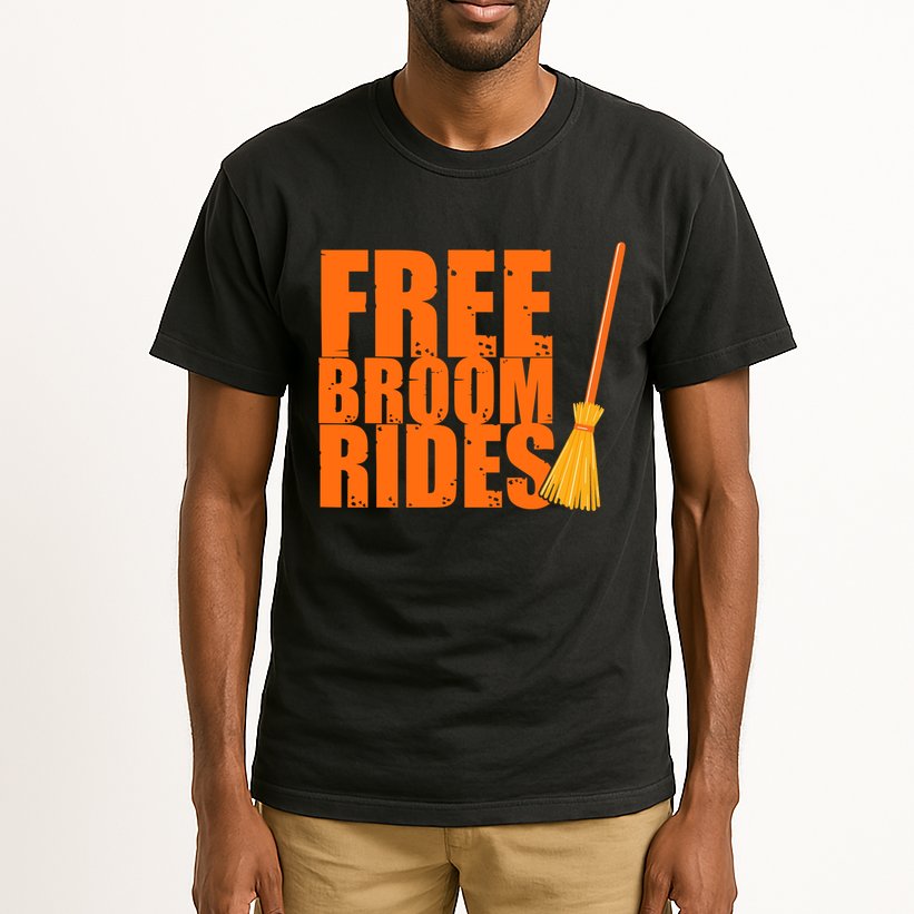 Free Broom Rides Funny Halloween Tall T-Shirt