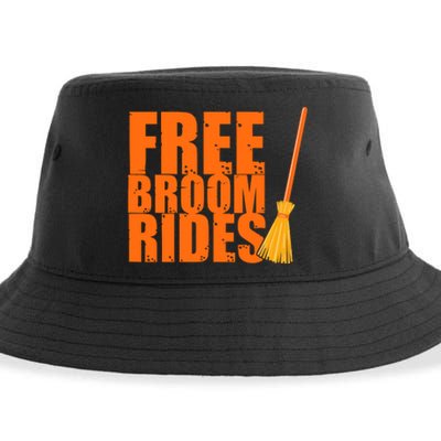 Free Broom Rides Funny Halloween Sustainable Bucket Hat