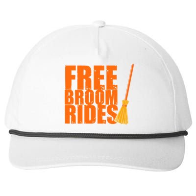 Free Broom Rides Funny Halloween Snapback Five-Panel Rope Hat