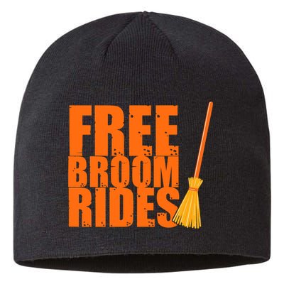 Free Broom Rides Funny Halloween Sustainable Beanie