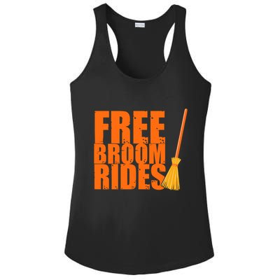 Free Broom Rides Funny Halloween Ladies PosiCharge Competitor Racerback Tank