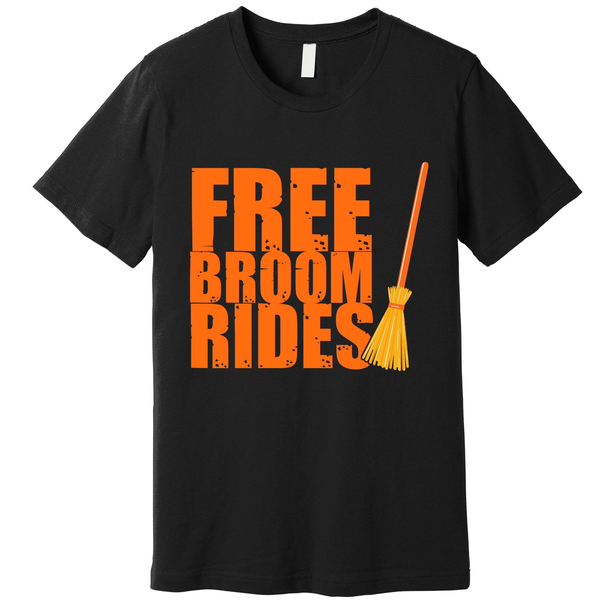 Free Broom Rides Funny Halloween Premium T-Shirt