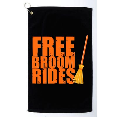Free Broom Rides Funny Halloween Golf Towel