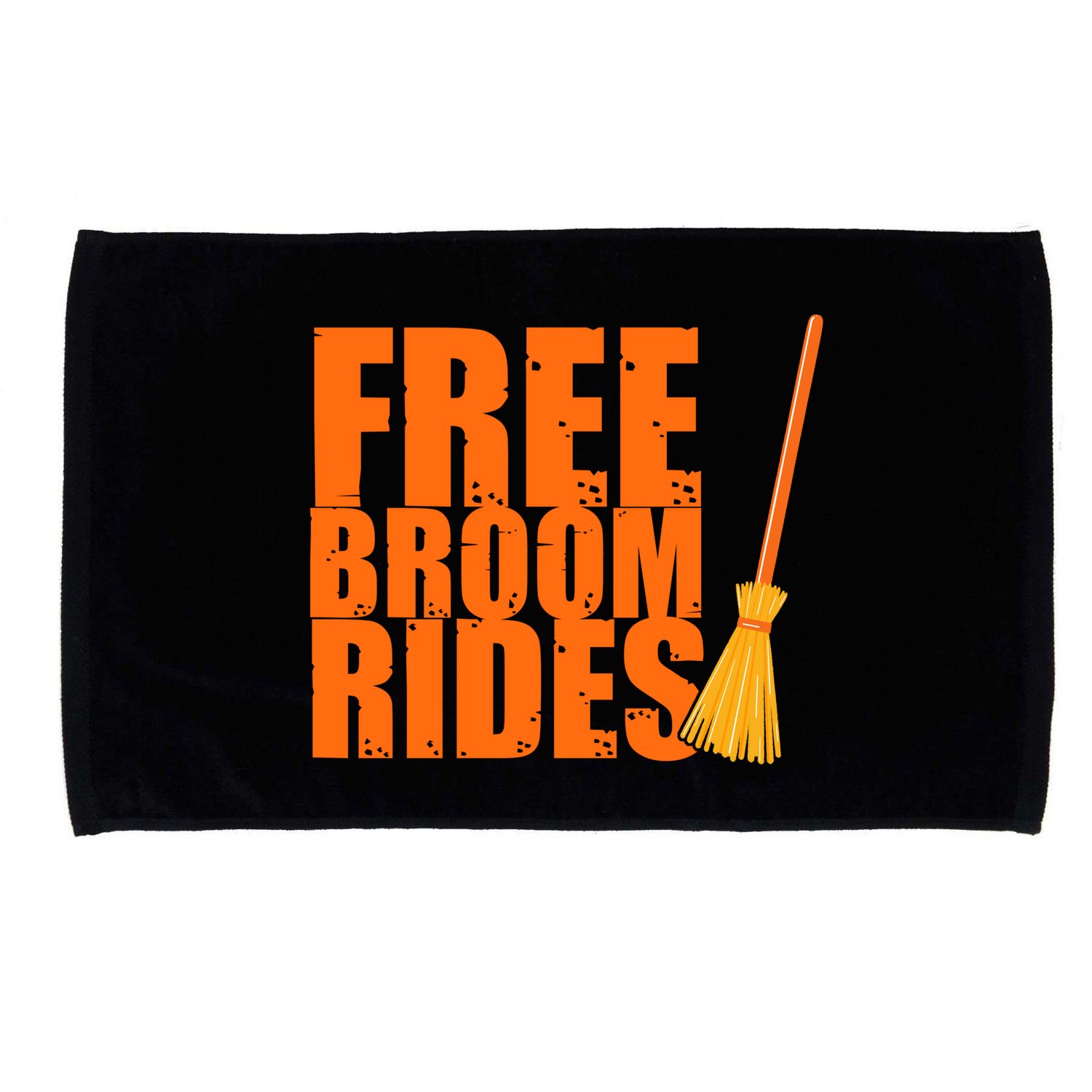 Free Broom Rides Funny Halloween Microfiber Hand Towel