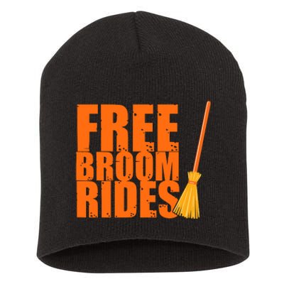 Free Broom Rides Funny Halloween Short Acrylic Beanie