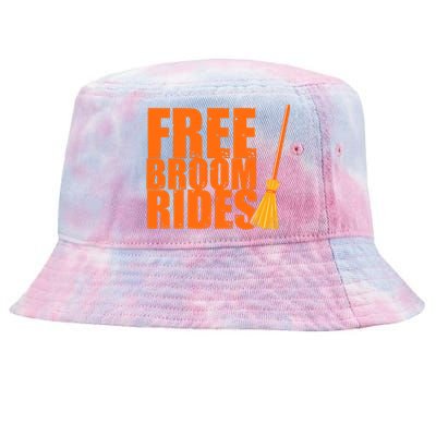 Free Broom Rides Funny Halloween Tie-Dyed Bucket Hat