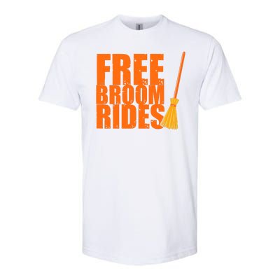 Free Broom Rides Funny Halloween Softstyle® CVC T-Shirt