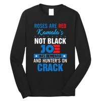 Funny Biden Roses Are Red Kamala Not Black Joe Long Sleeve Shirt