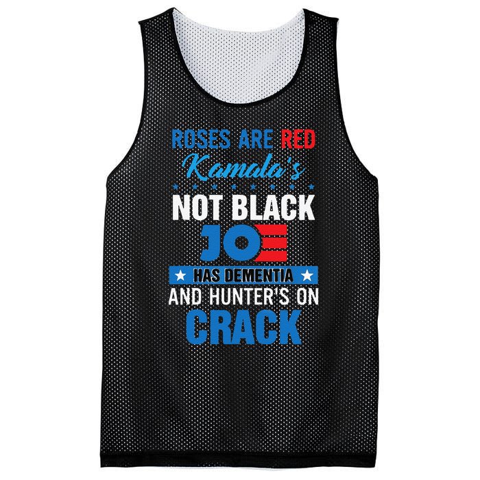 Funny Biden Roses Are Red Kamala Not Black Joe Mesh Reversible Basketball Jersey Tank